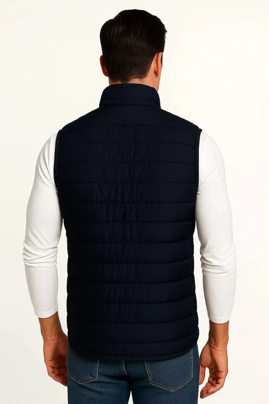 Men's Gilet with Mock Neck