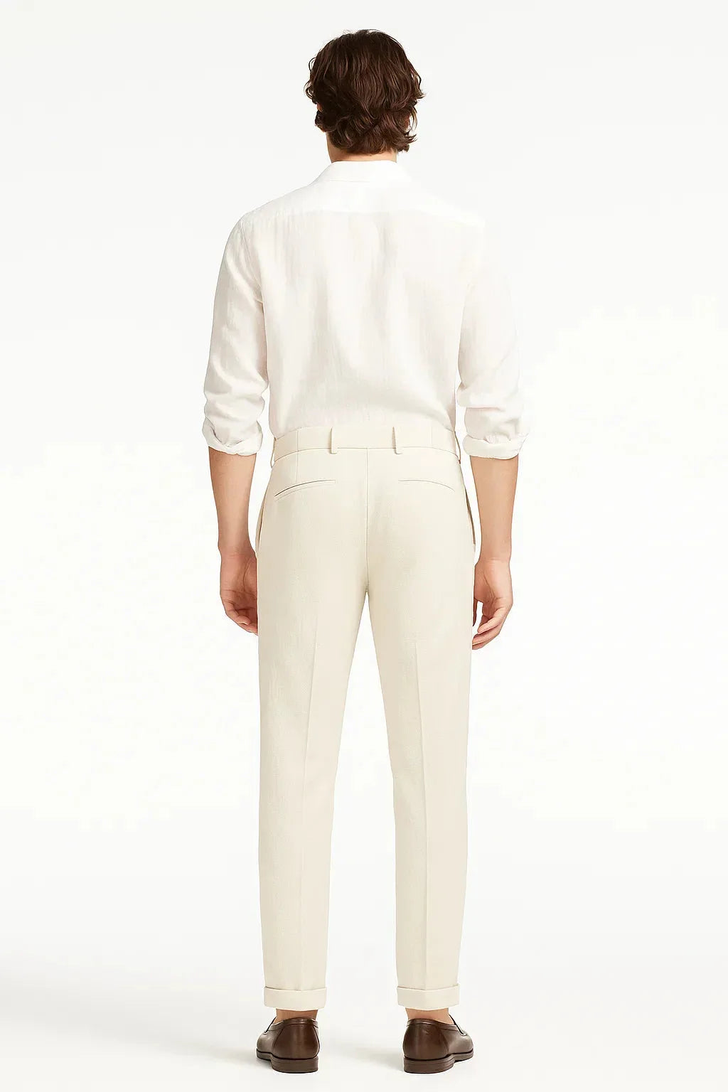 Men's Slim-fit Trousers with Pleats