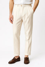 Men's Slim-fit Trousers with Pleats