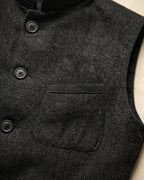 Men's Mandarin-Collar Waistcoat – Four-Button Front