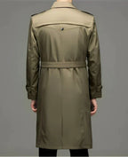 Men's Double-Breasted Trench Coat – Longline Tailored Design