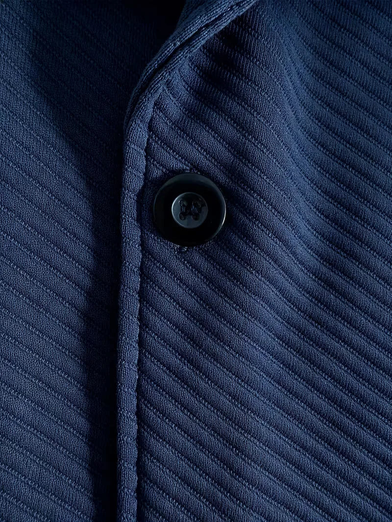 Men's Blazer with Knitted Texture