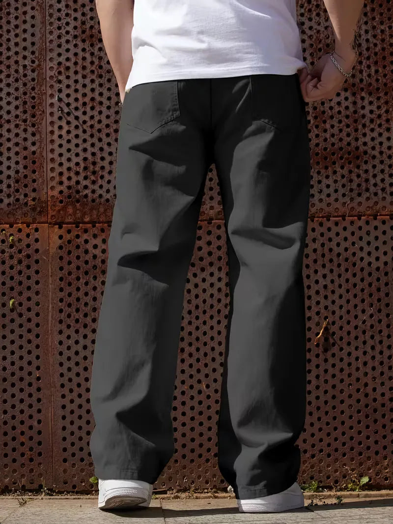 Men's Wide-Leg Trousers with Elasticated Waist