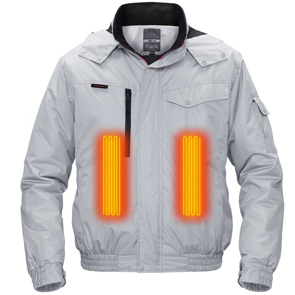 Men's USB Heated Winter Jacket – Waterproof Hooded Thermal Coat