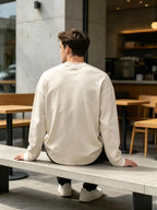 Men's Crew-Neck Longsleeve with Script Graphics – Six Colours