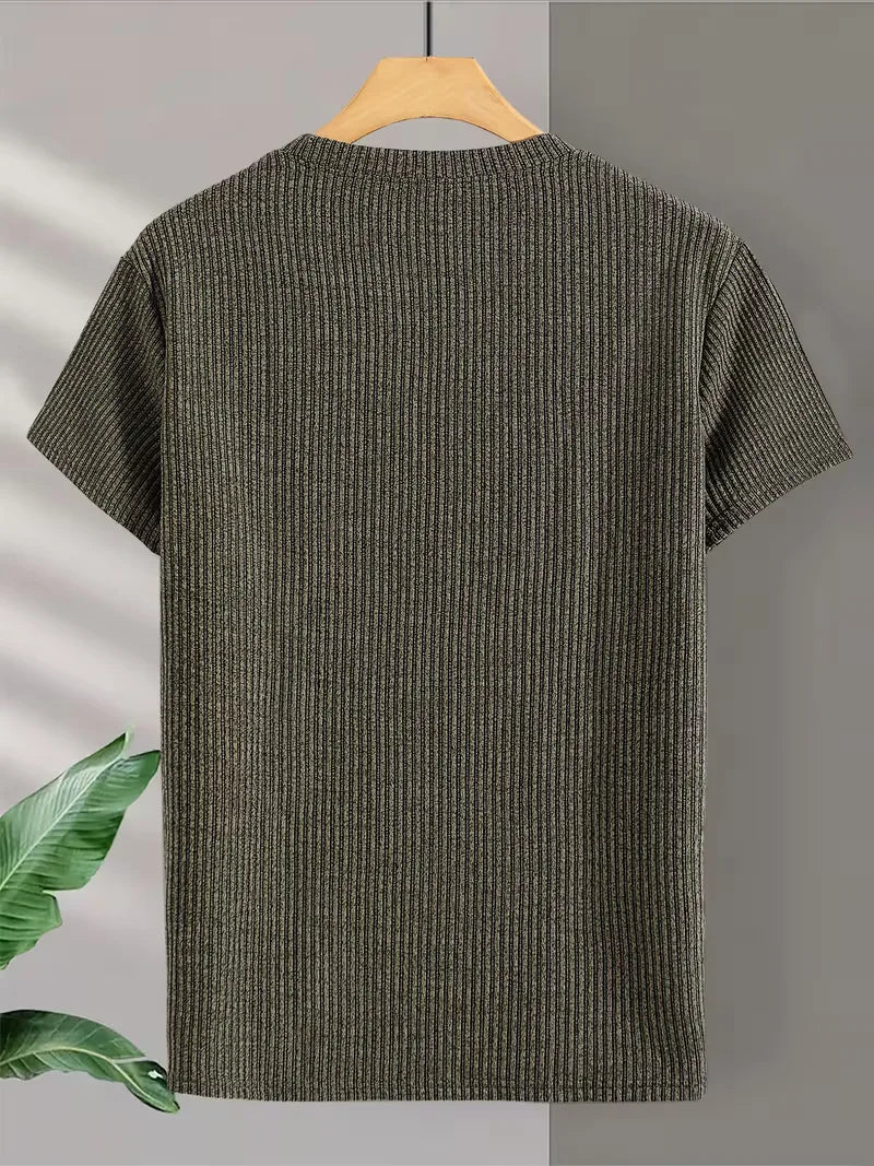 Men's Knitted Jacquard T-Shirt