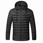 Men's USB-Heated Hooded Puffer Jacket – Water-Resistant Insulated Winter