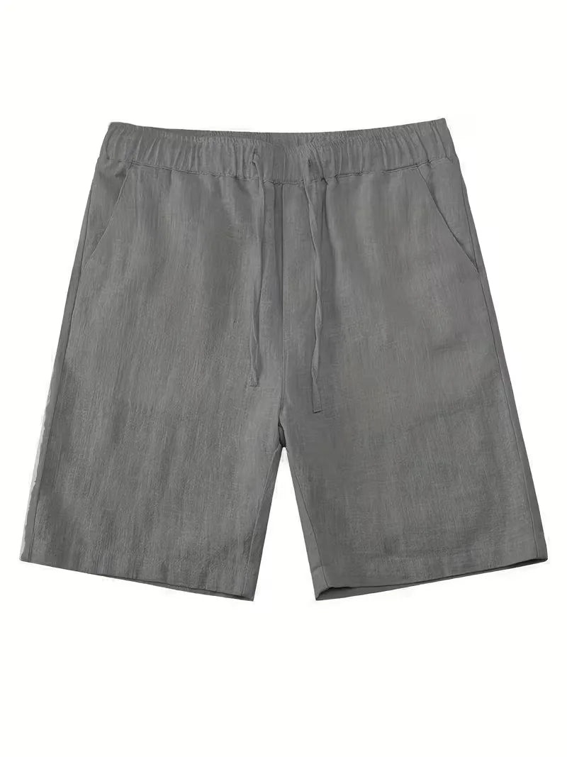 Men's Short Sleeve Shirt and Shorts Set in Apricot