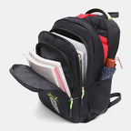 Unisex Multi-Compartment Nylon Backpack – Large-Capacity School and Travel