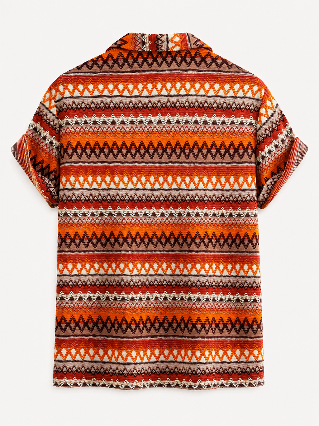 Men's Printed Cuban Shirt and linen-look Blend Trousers