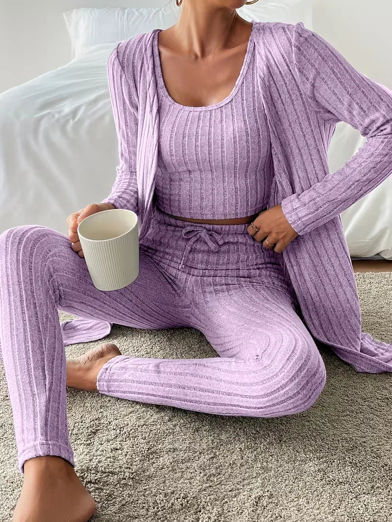 Women's Three-piece Trouser Lounge Set