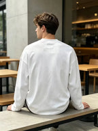 Men's Crew-Neck Longsleeve with Script Graphics – Six Colours