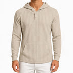 Men's Hoodie with Textured Finish and Hood