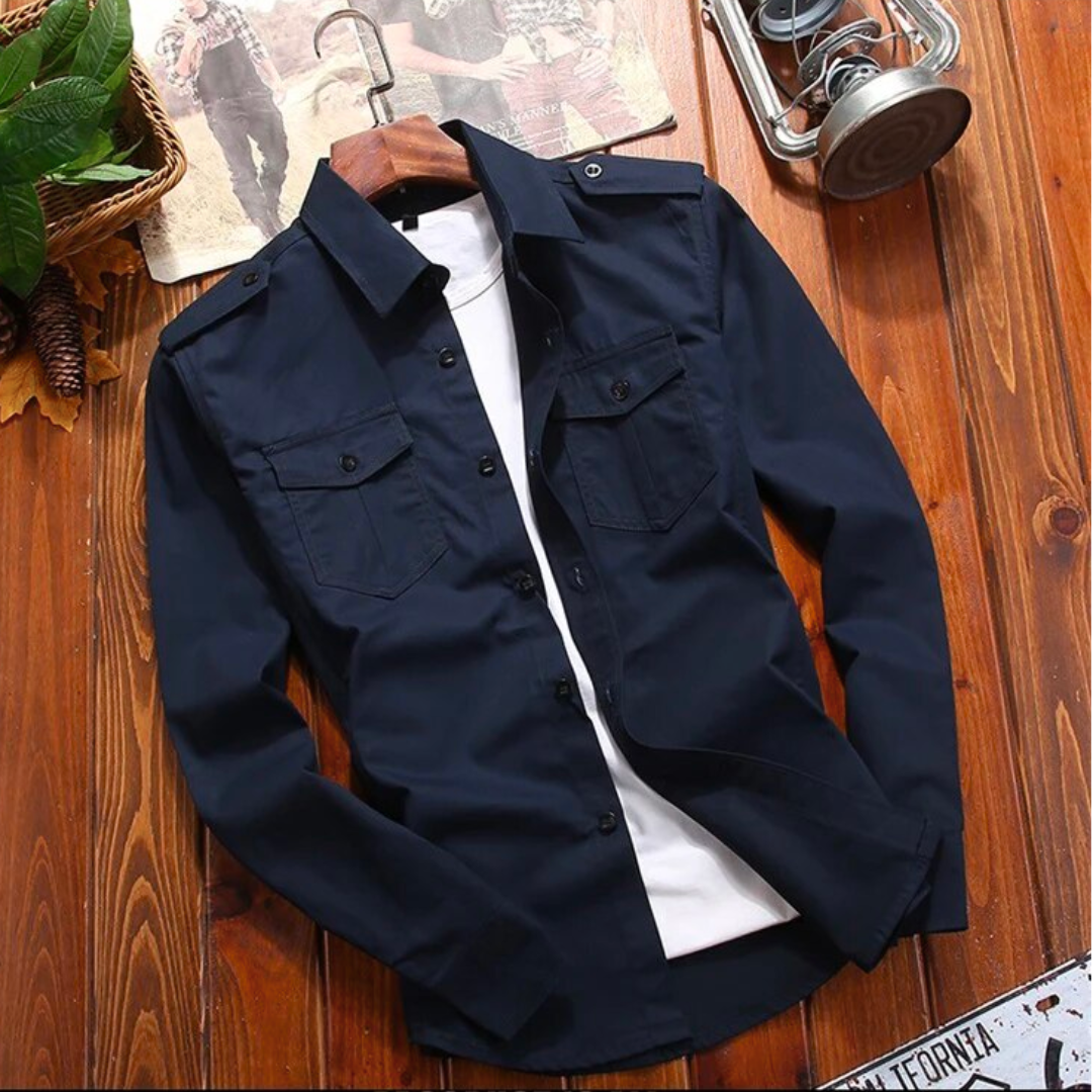 Men's Military-Inspired Overshirt