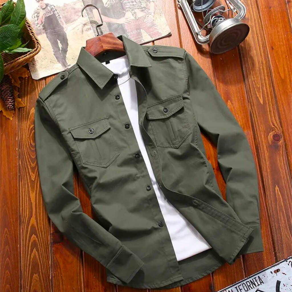 Men's Military-Inspired Overshirt