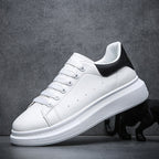 Men's Urban Leather-Look Trainers – Lightweight Platform Sole