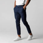 Men's Slim Fit Chino Trousers with Tapered Legs