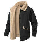 Men's Parka with Shearling-style Collar