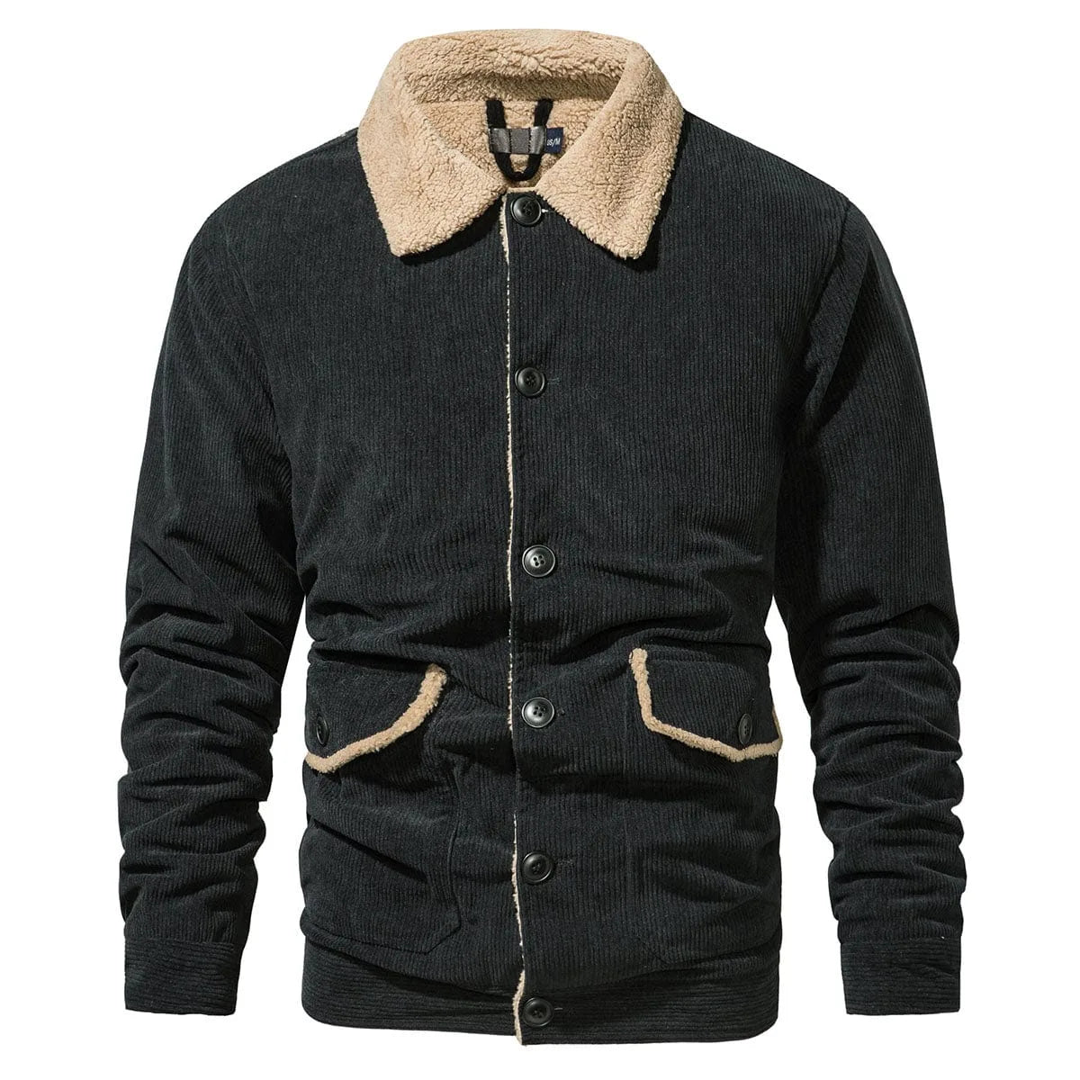 Men's Parka with Shearling-style Collar