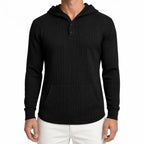 Men's Hoodie with Textured Finish and Hood