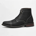 Men's Lace-up Boots with Cap Toe