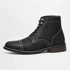 Men's Lace-up Boots with Cap Toe