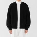 Men's Cardigan with Funnel Neck