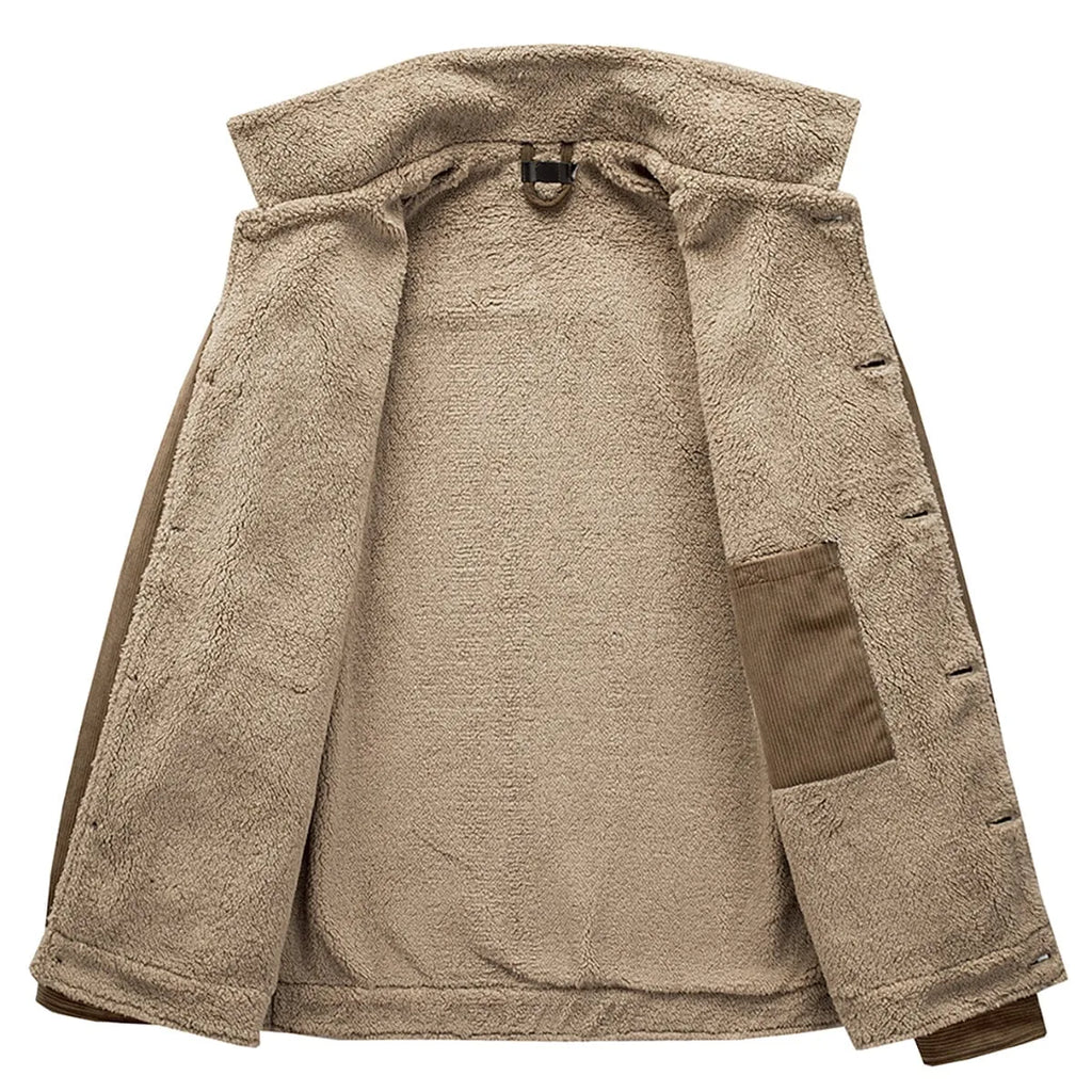 Men's Parka with Shearling-style Collar