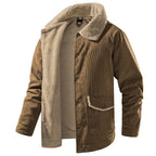 Men's Parka with Shearling-style Collar