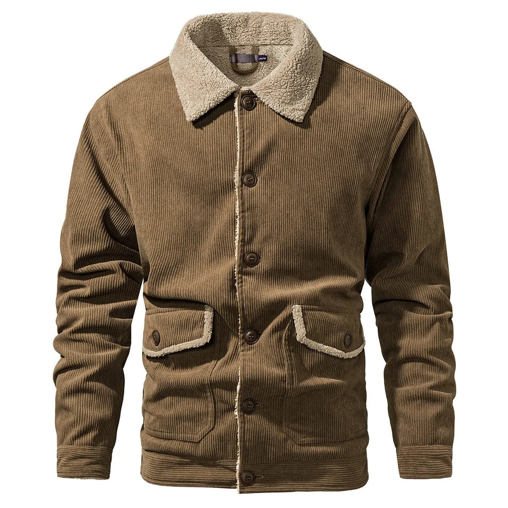 Men's Parka with Shearling-style Collar