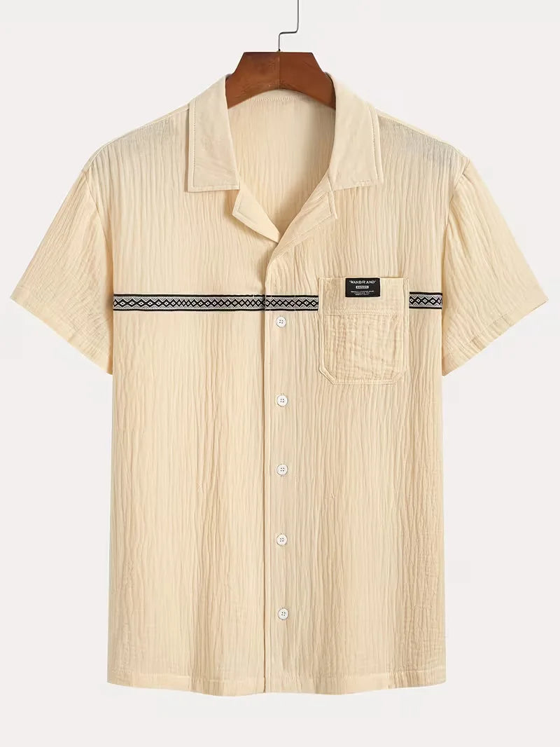 Men's V-Neck Shirt and Shorts Set