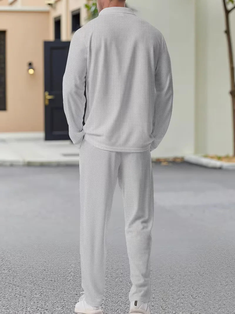 Men's Button-Up Bomber Jacket with Chest Pockets