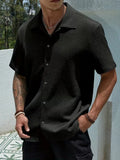 Men's Textured Short Sleeve Shirt