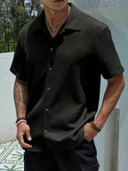 Men's Textured Short Sleeve Shirt