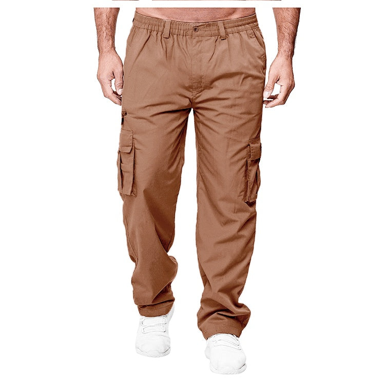 Men's Utility Cargo Trousers – Relaxed Multi-Pocket Trousers