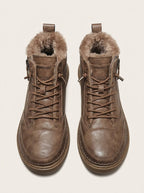 Men's faux fur-Lined leather-look Ankle Boots