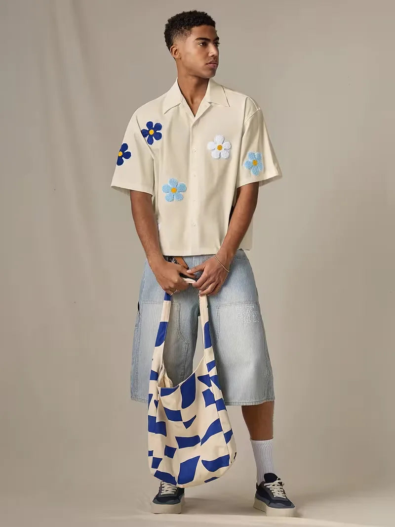 Men's Floral Short Sleeve Shirt
