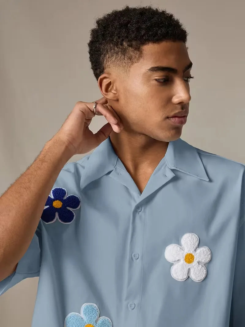 Men's Floral Short Sleeve Shirt