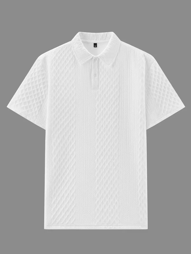 Men's Jacquard Polo and Trouser Lounge Set
