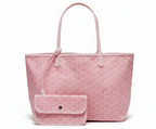 Women's Patterned Tote Bag with Matching Pouch - Large Shopper Bag
