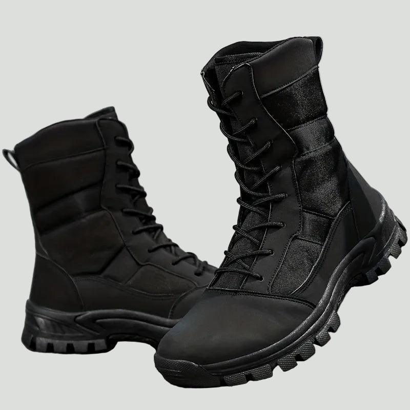 Men's Breathable High-Top Hiking Boots – Lace-Up Outdoor Ankle Boots
