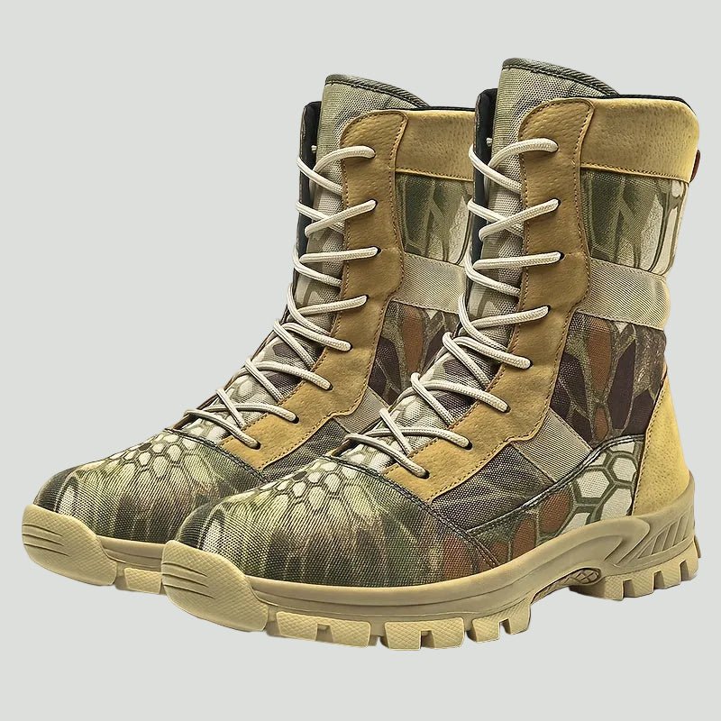 Men's Breathable High-Top Hiking Boots – Lace-Up Outdoor Ankle Boots