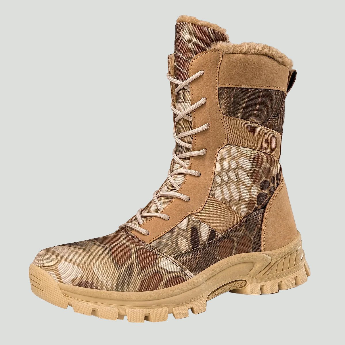 Men's Breathable High-Top Hiking Boots – Lace-Up Outdoor Ankle Boots