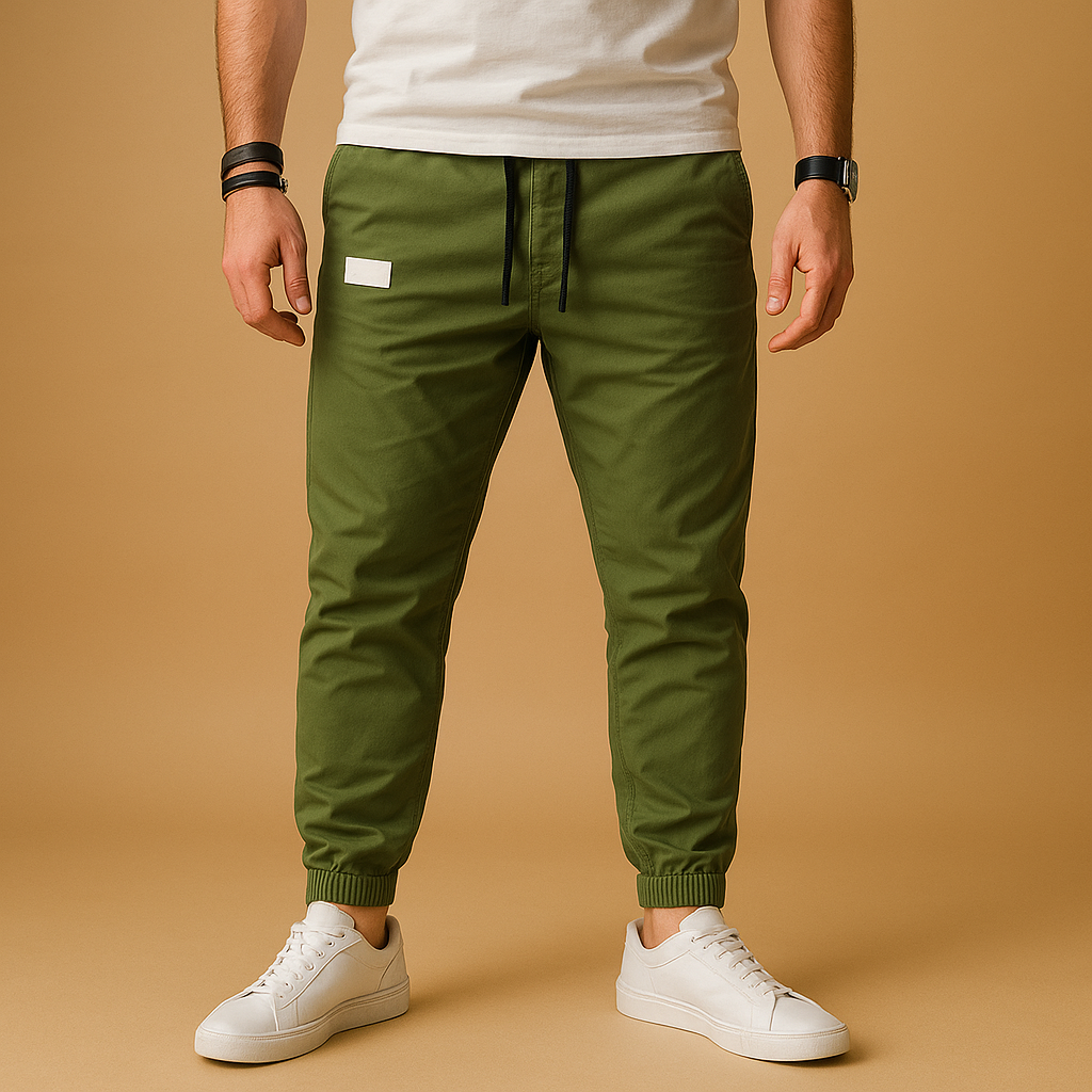 Men's Relaxed-Fit Cargo Jogger Trousers – Drawstring Waist Utility Pocket Tapered Style for Everyday Casual Outdoor Travel and Weekend Wear