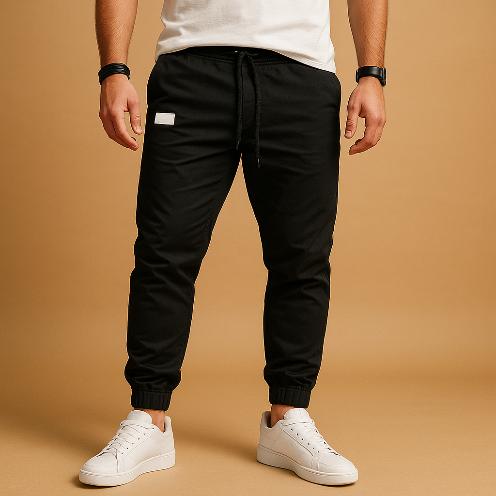 Men's Relaxed-Fit Cargo Jogger Trousers – Drawstring Waist Utility Pocket Tapered Style for Everyday Casual Outdoor Travel and Weekend Wear
