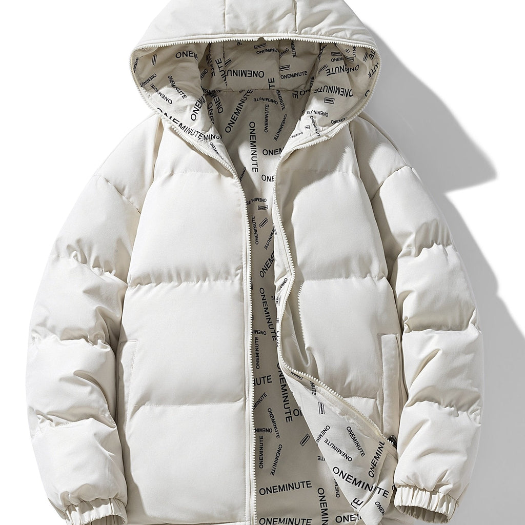 Men's Reversible Quilted Jacket with Hood