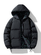 Men's Reversible Quilted Jacket with Hood