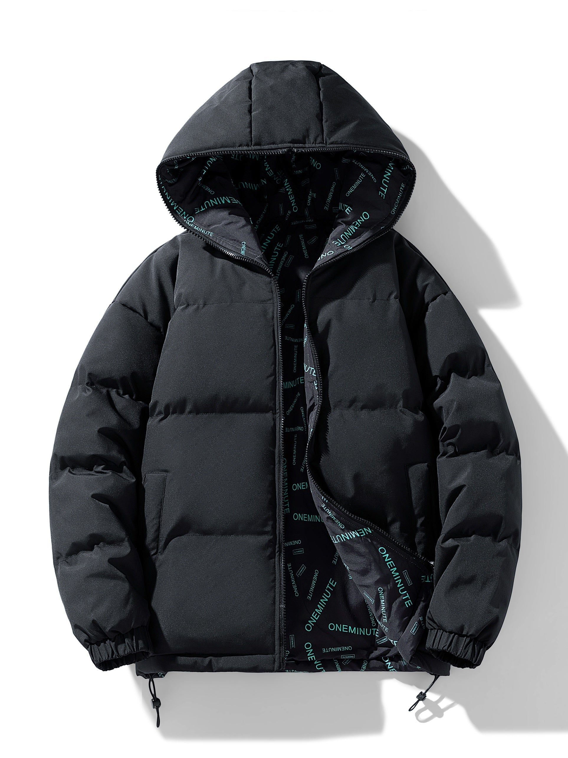 Men's Reversible Quilted Jacket with Hood