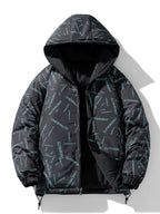 Men's Reversible Quilted Jacket with Hood