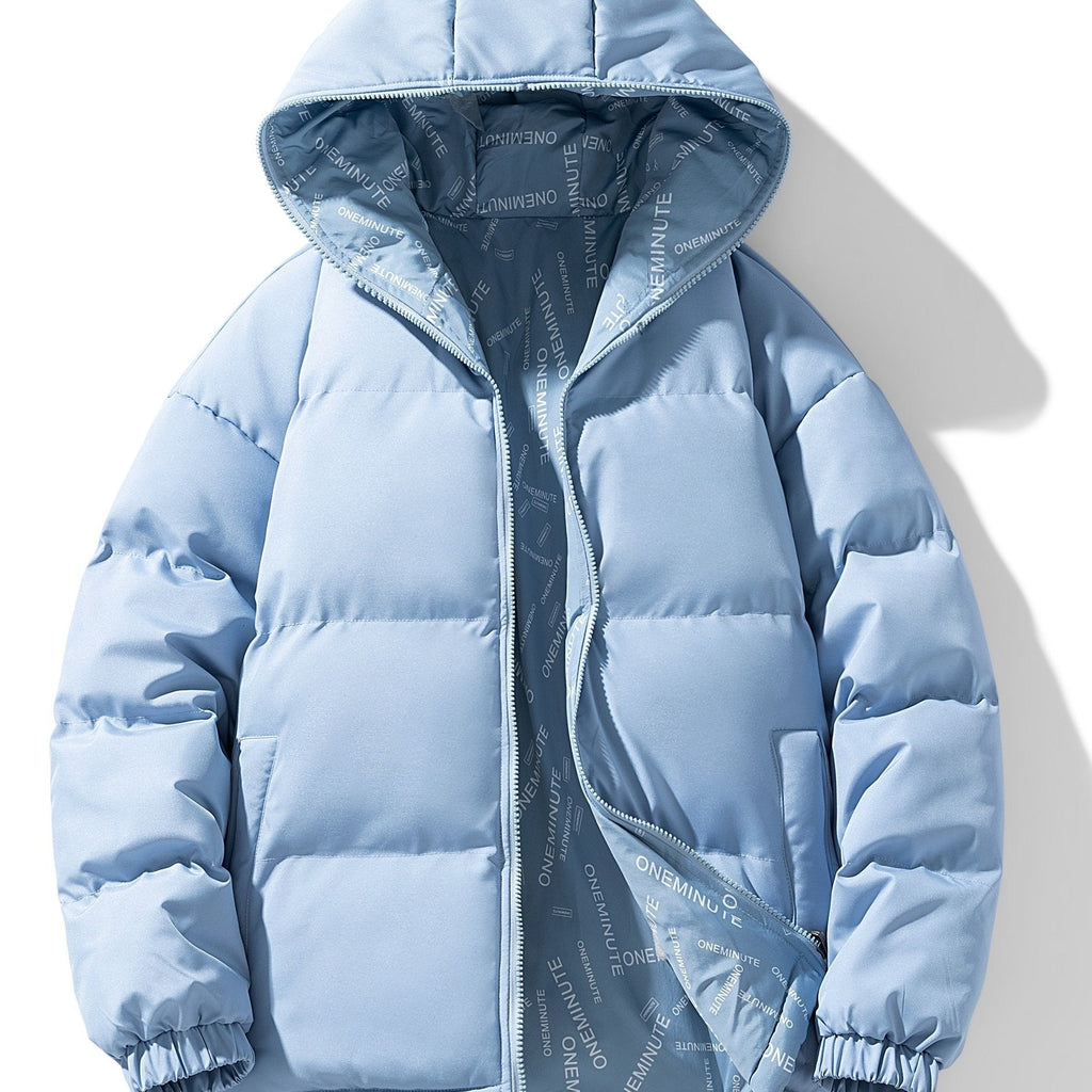 Men's Reversible Quilted Jacket with Hood